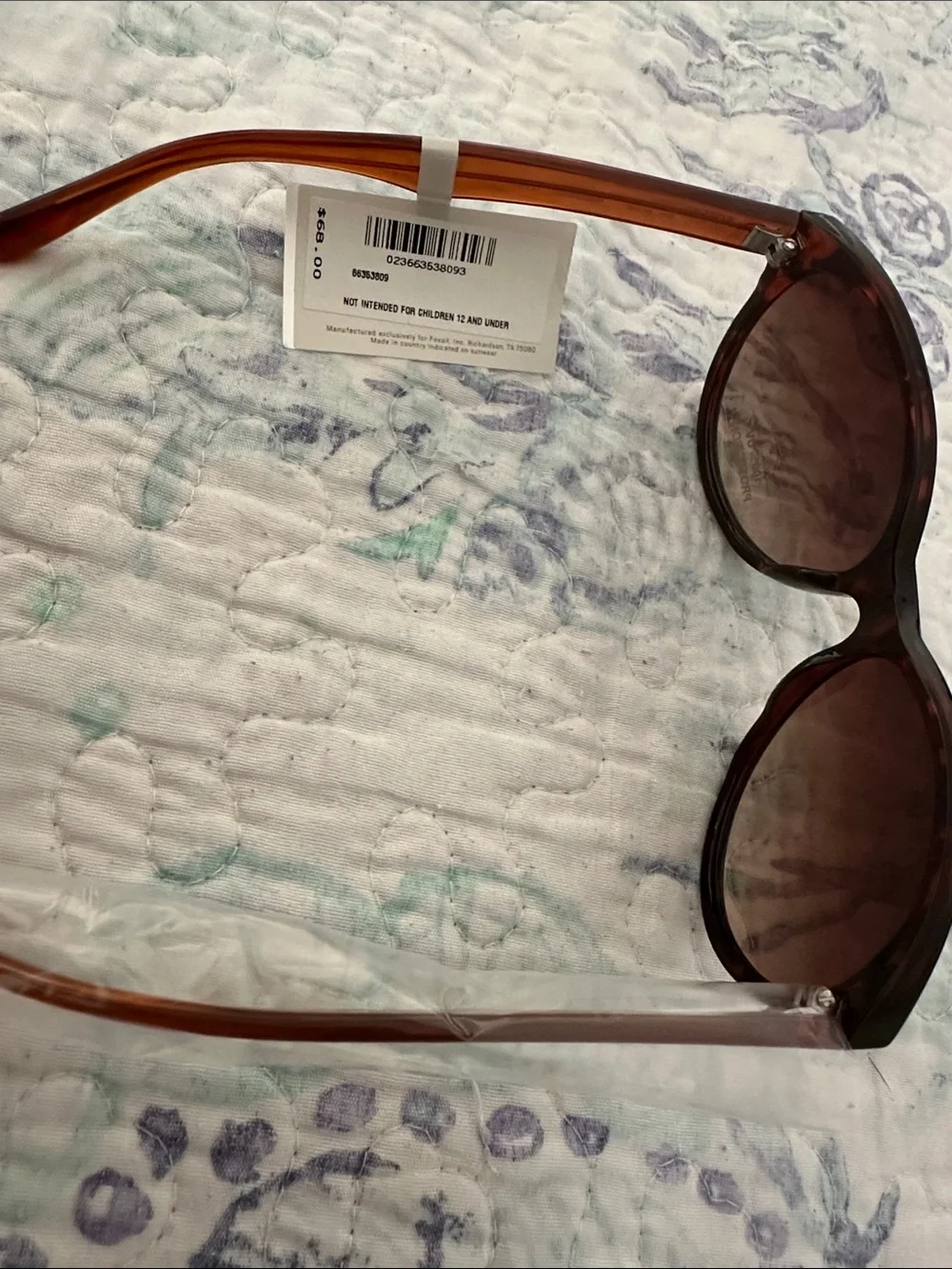 Fossil Women's Tortoiseshell Cat-Eye Sunglasses with Brown Lenses